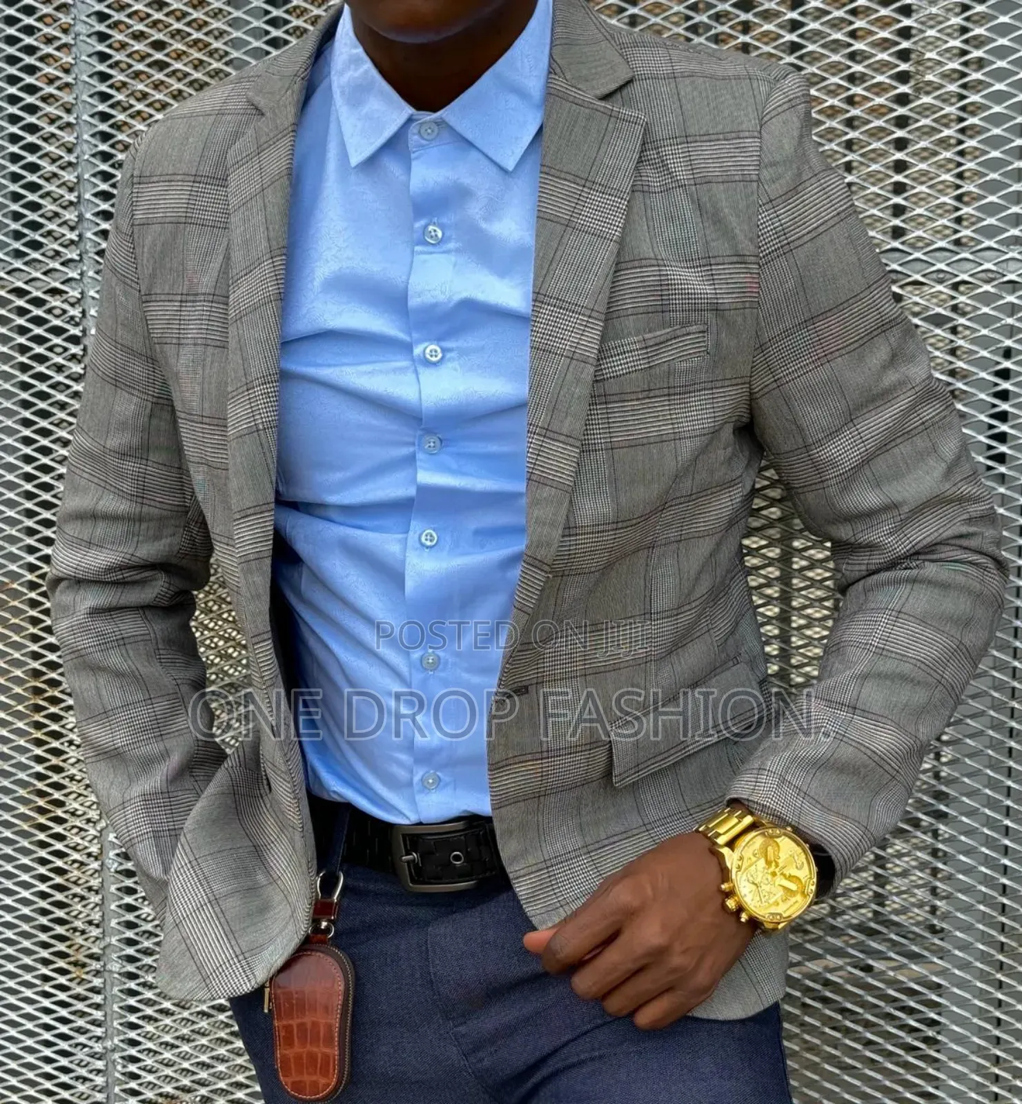 Men Checked-Casual Blazers