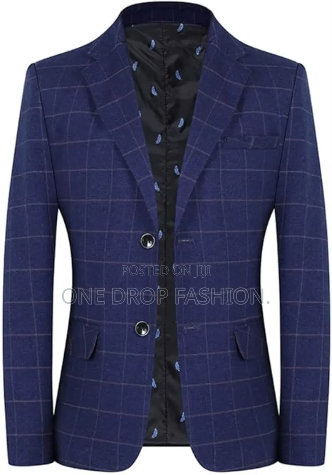 Maroon-Checked Fit Blazers