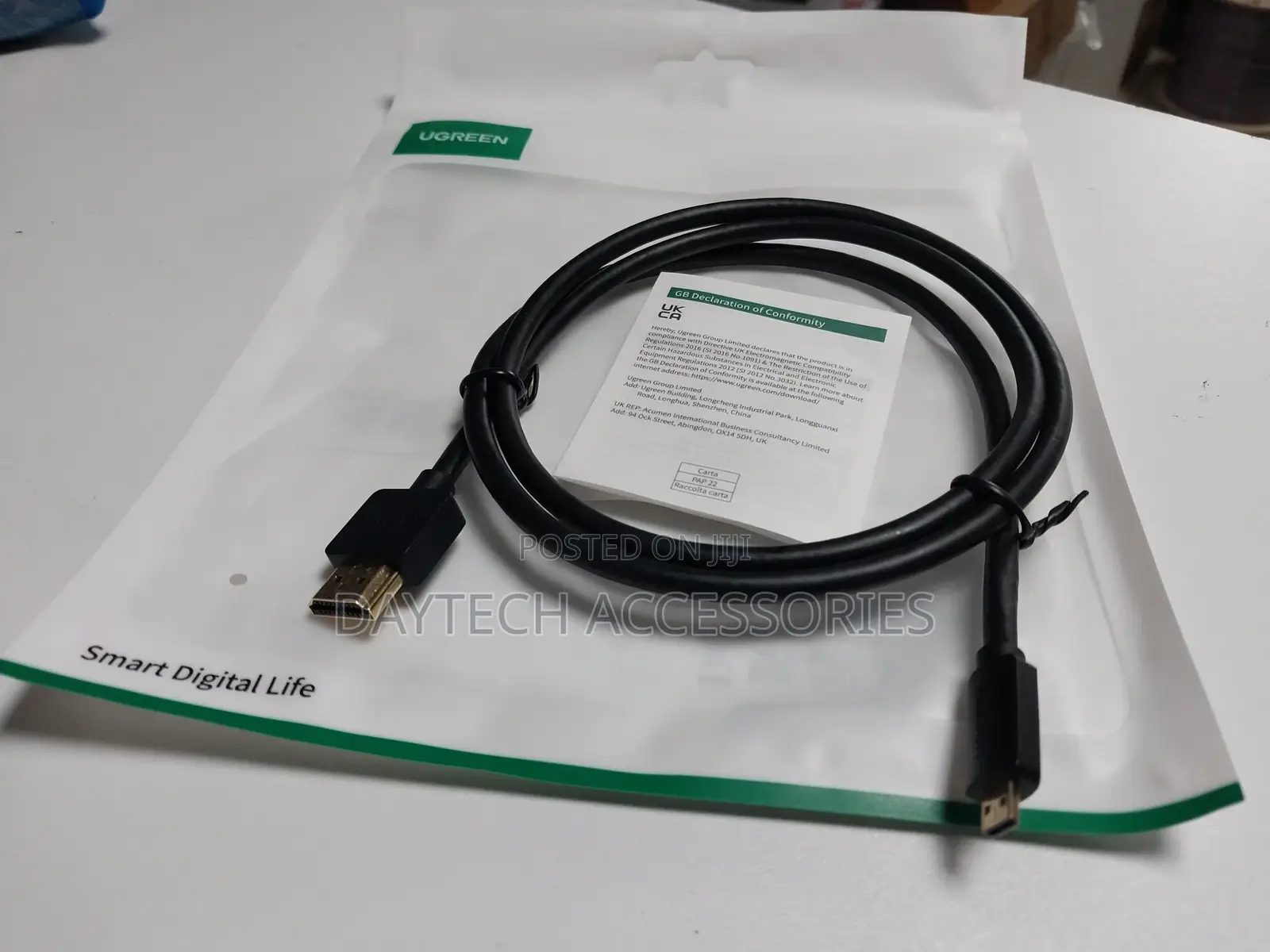 Ugreen Micro Hdmi to Hdmi Cable Male to Male Black 1m