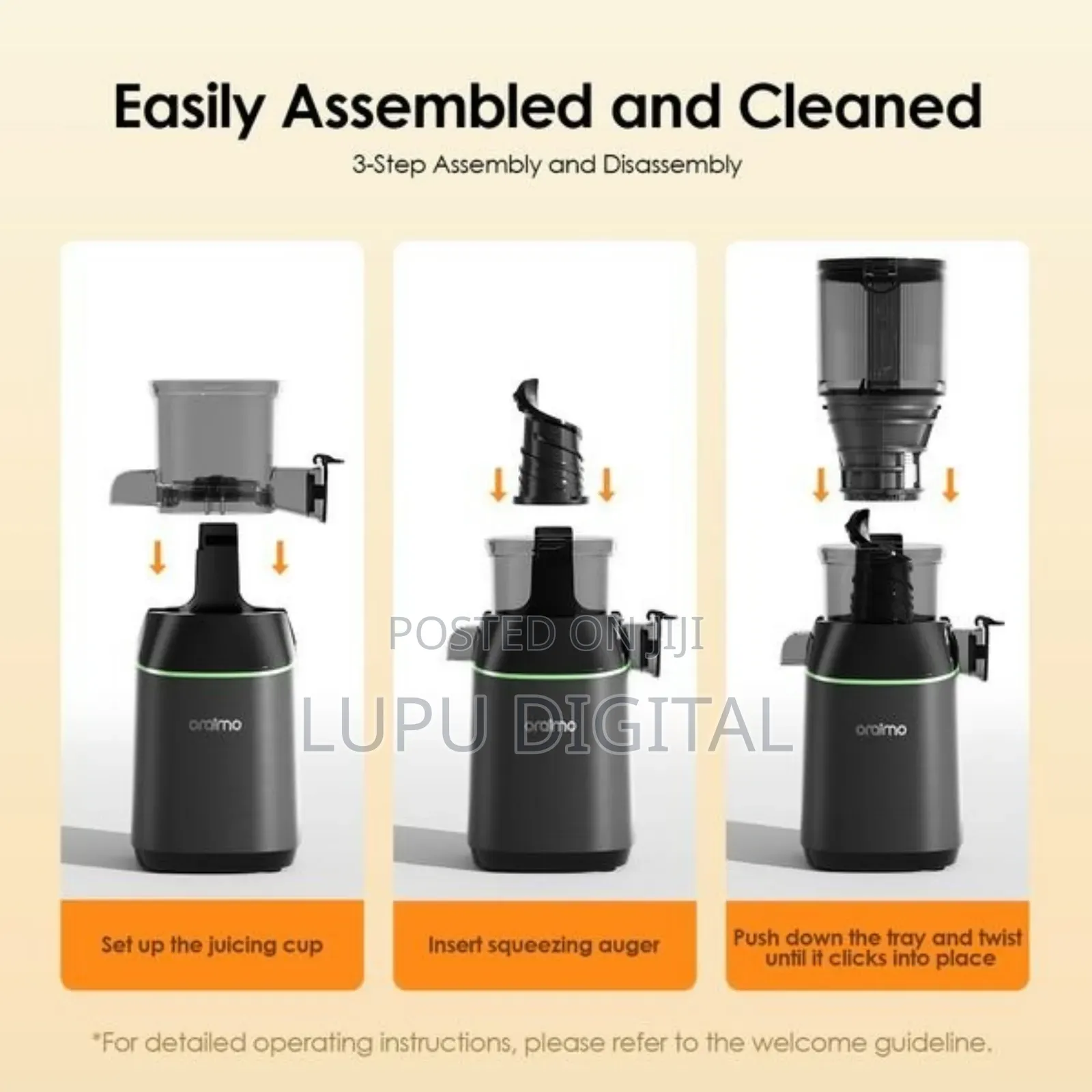 Oraimo 800mls Slow Juicer Easy Juice Omj-501a