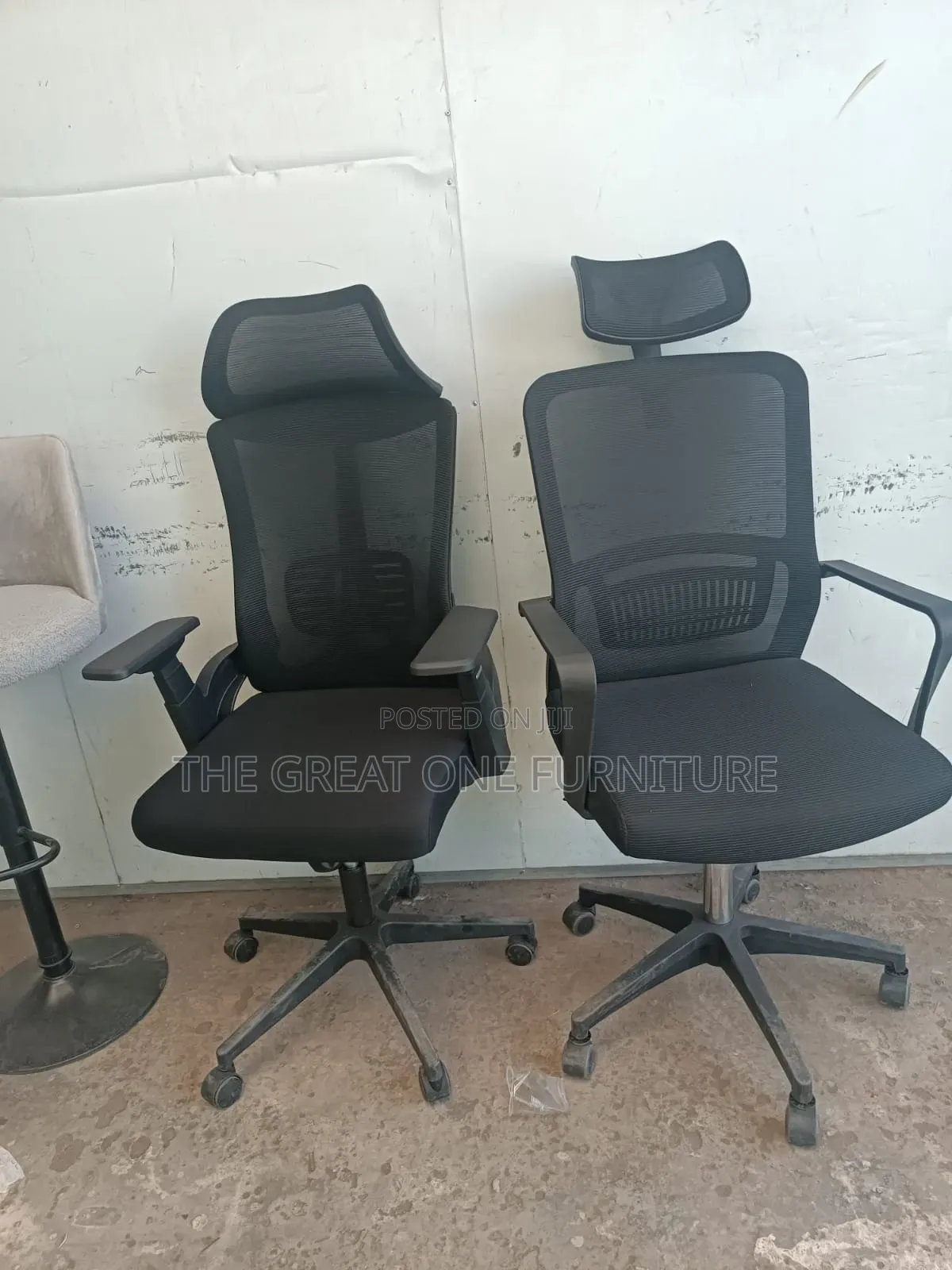Mesh High Back Office Chair With Headrest Black Jk9yf