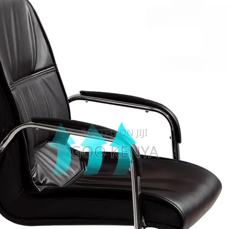 Office Chair ; Modern Black Leather Visitors Chair