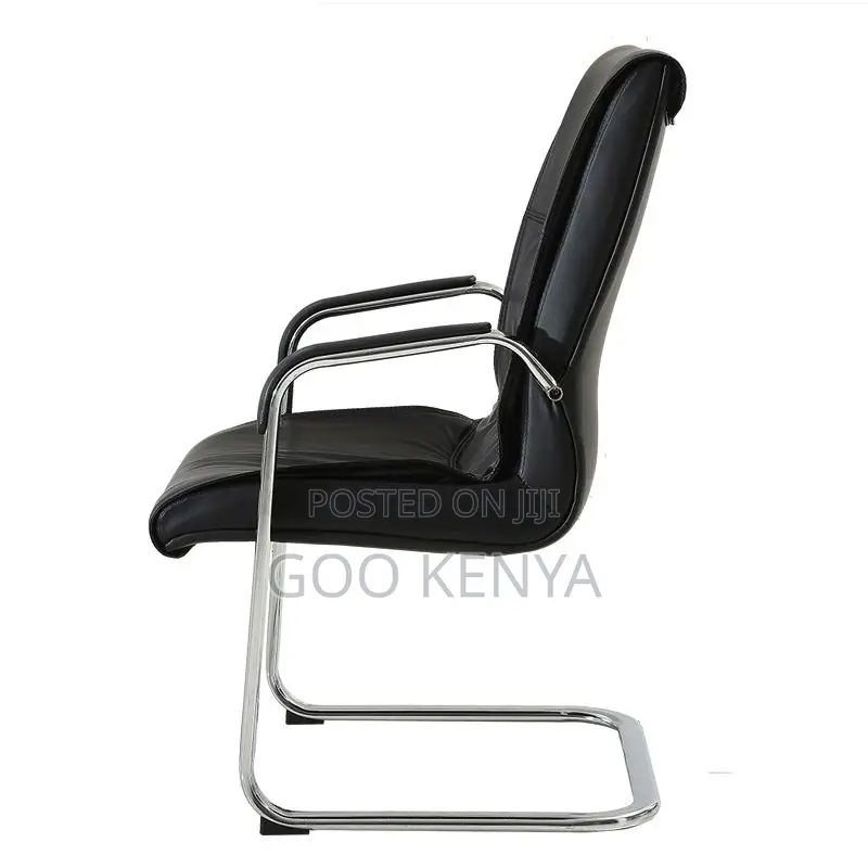 Office Chair ; Modern Black Leather Visitors Chair