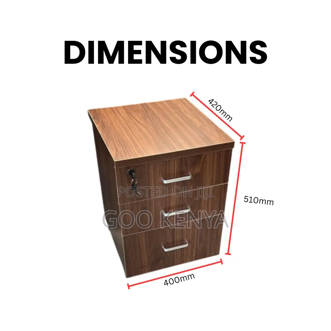 Storage Units; Wood Filing Cabinet With 3 Drawers