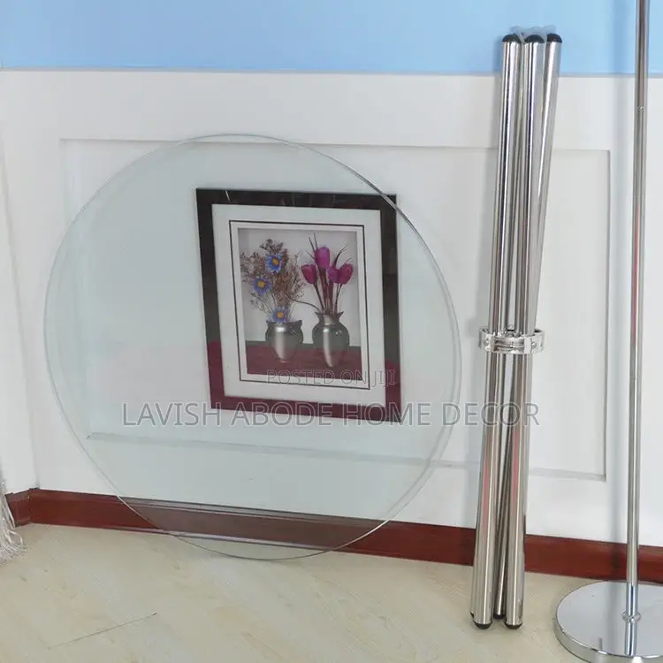 Glass Circular Dining Table Fits Upto 4 Chairs