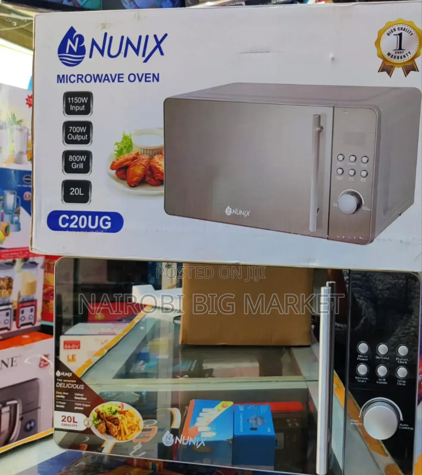 700 Watts Output Nunix 20 Litres Microwave