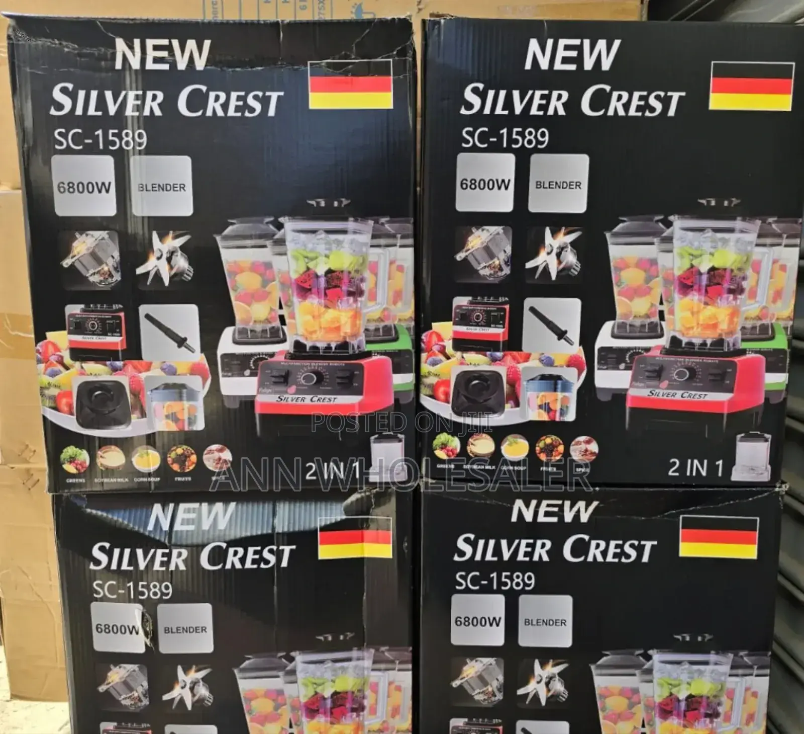 With Warranty Silver Crest Heavy Duty Commercial Blender