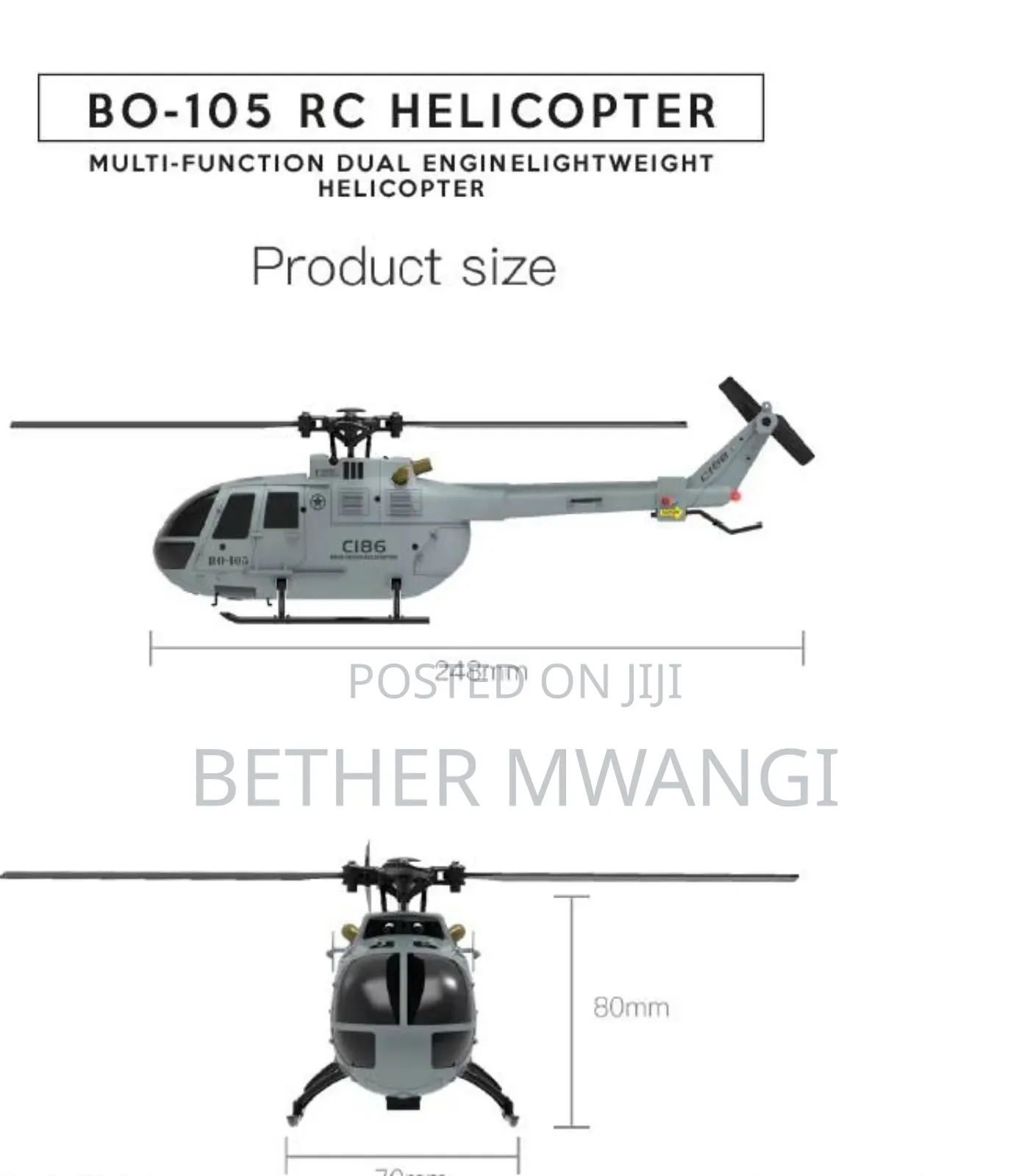 Rc Helicopter Bo-105 in Kenya