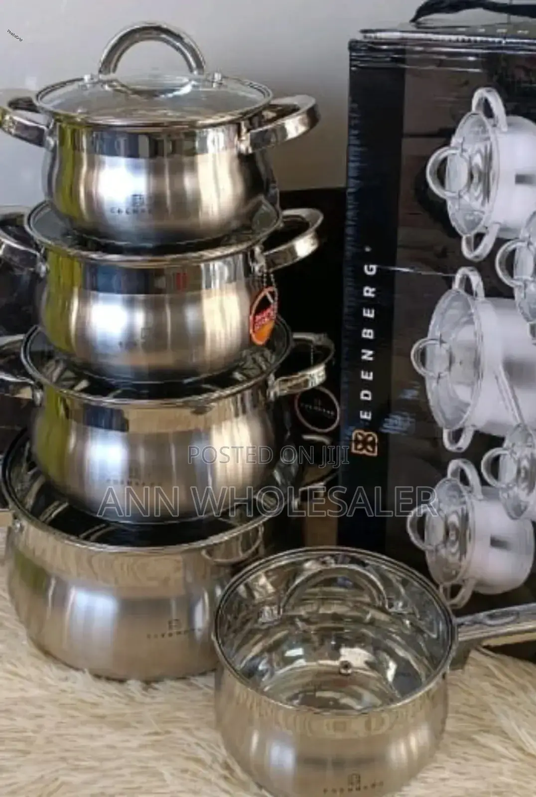 New Arrival 10 Pieces Edenberg Eb-3719 Cookware Se
