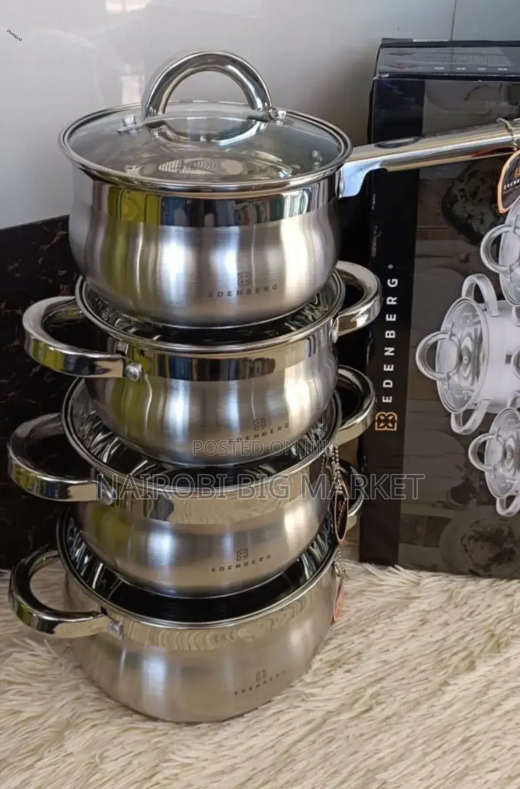 New Model 8 Pieces Edenberg Eb-3717 Cookware Set