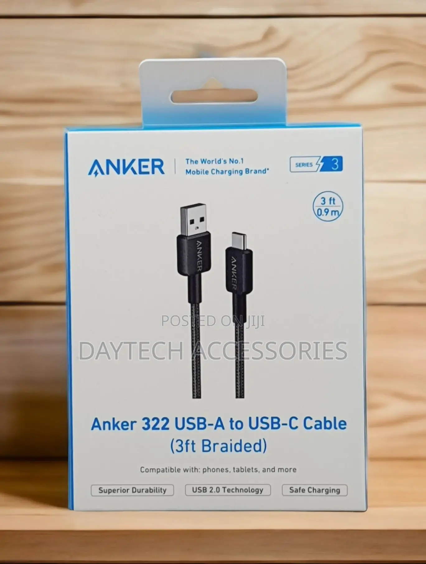Anker 322 Braided Usb-a to Usb-C 6’ Cable - Black A81h6h11