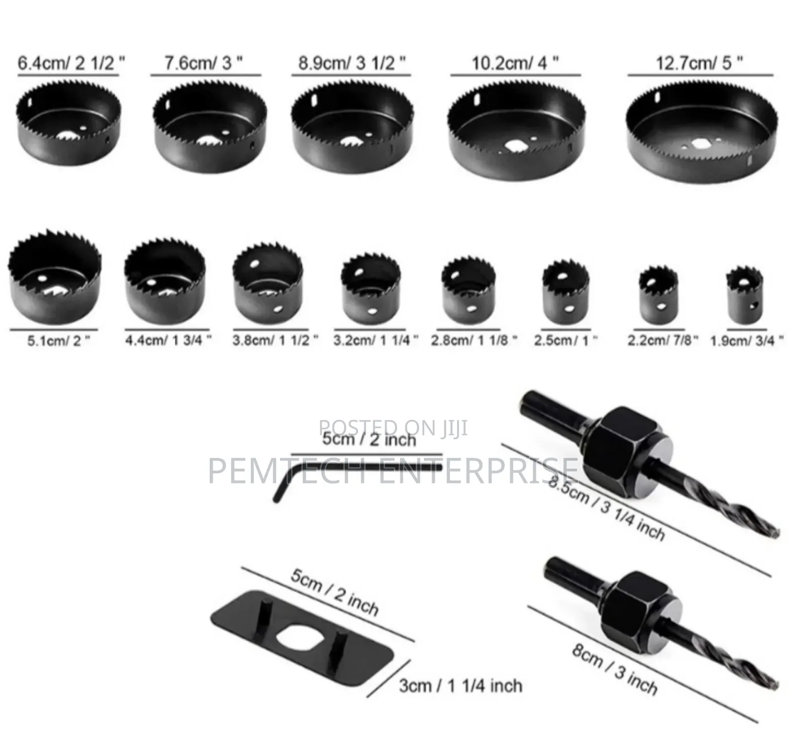 16pcs Wood Hole Saw Set