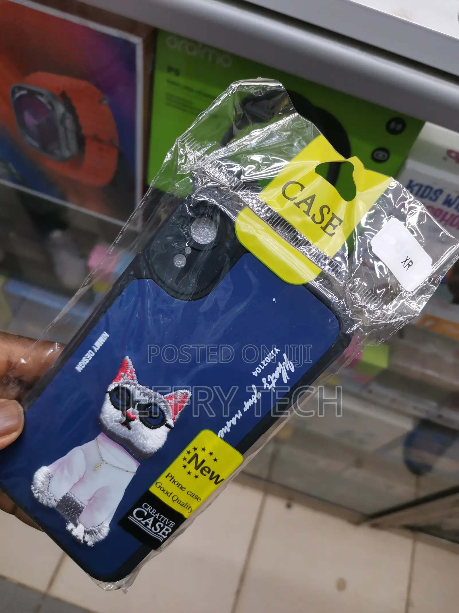 Cool Cat 3d Embroided Print Nimmy iPhone Xr Case