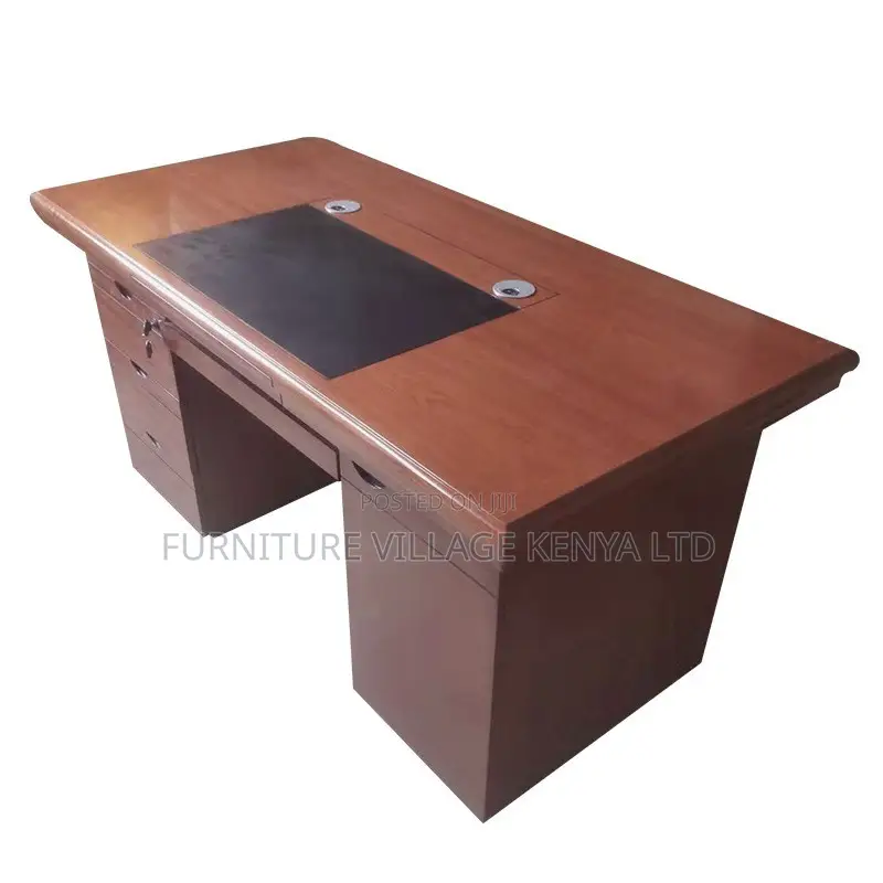 Office Table:120cm High-Quality Red Wood Desk for Executives