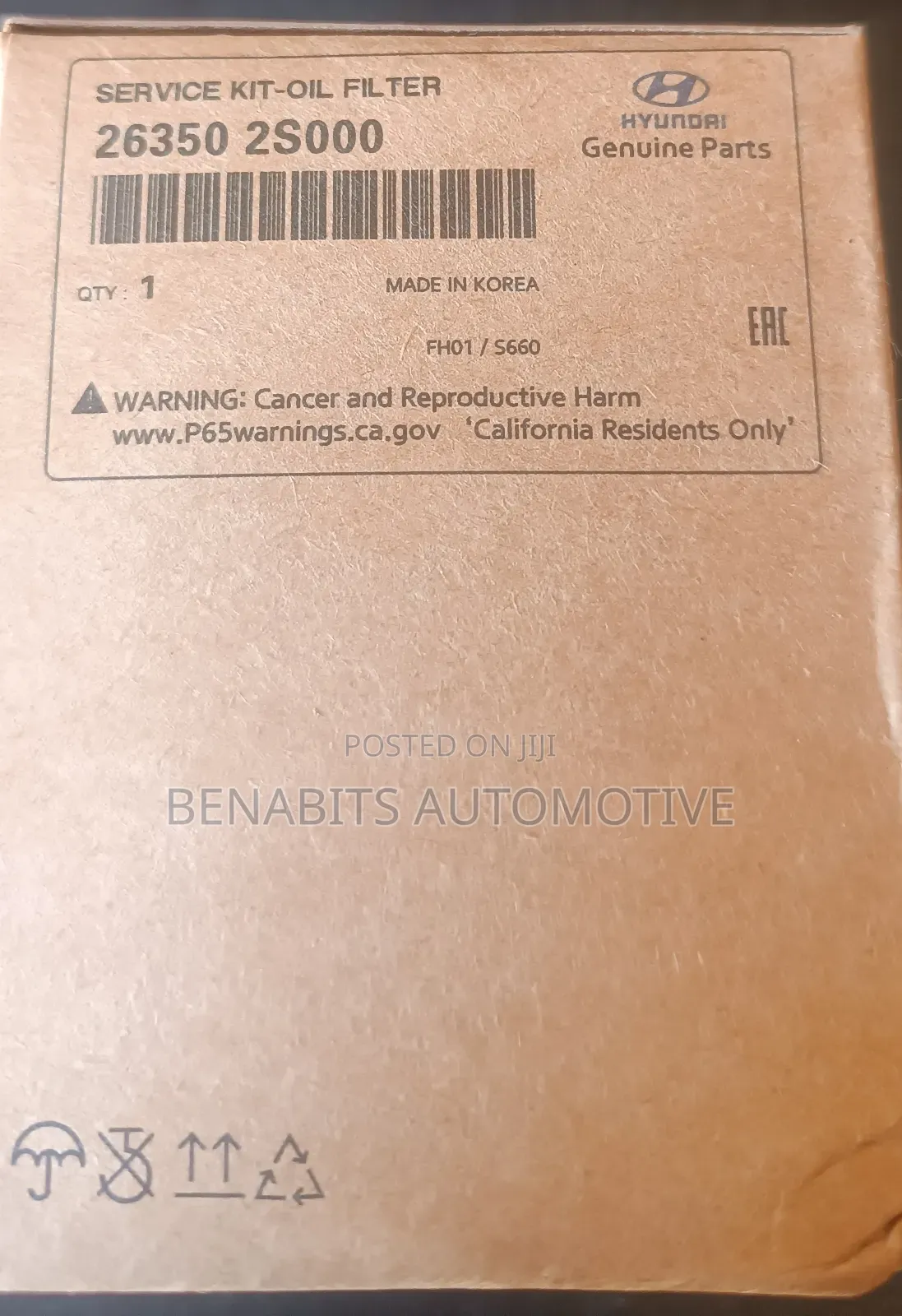 Hyundai Service Kit Oil Filter 26350-2s000