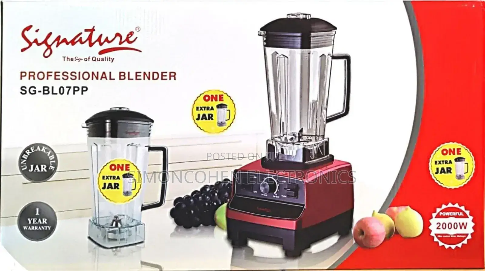 2 in 1 Signature Heavy Duty Commercial Proffessional Blender