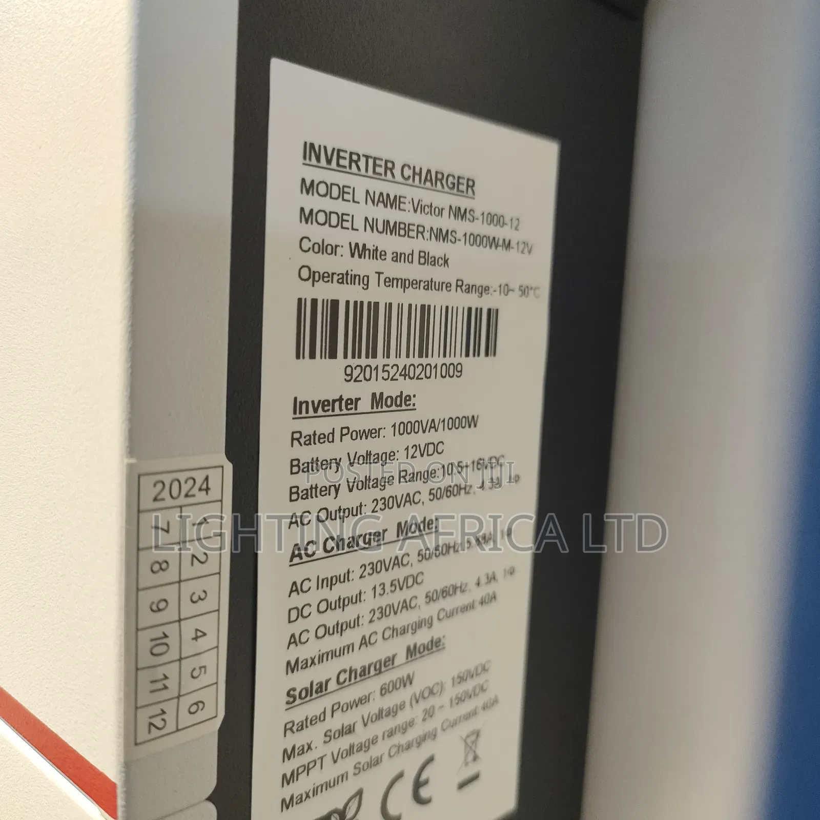 Amizar 1.Kva/12v Hybrid MPPT Inverter