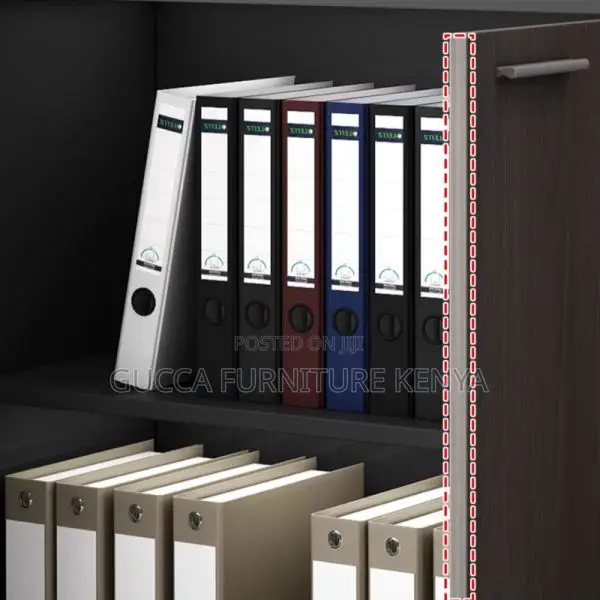Office Cabinet: 2-Door Lockable Wooden Credenza Cabinet
