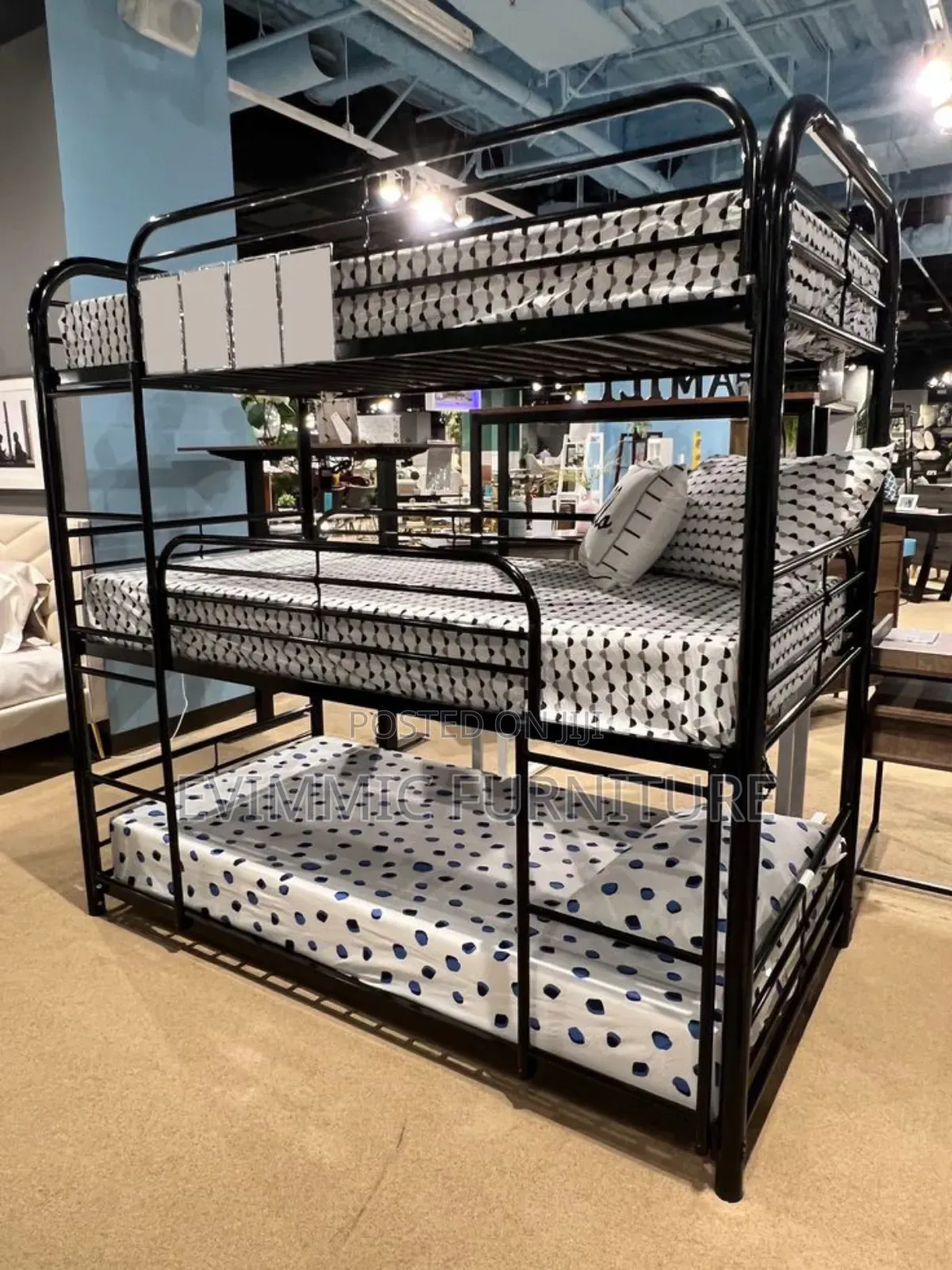 Full Over Full Trio Metal Bunk Bed