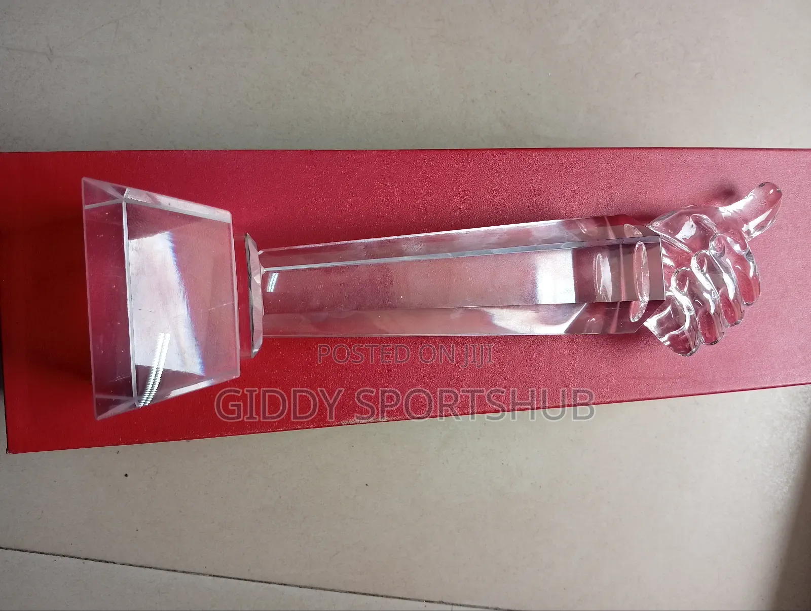 Clear Crystal Trophy