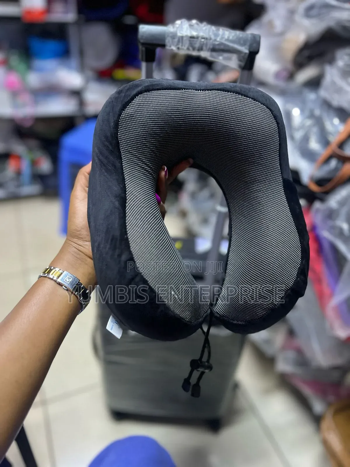 Black Microfiber Travel Neck Pillows at 1000