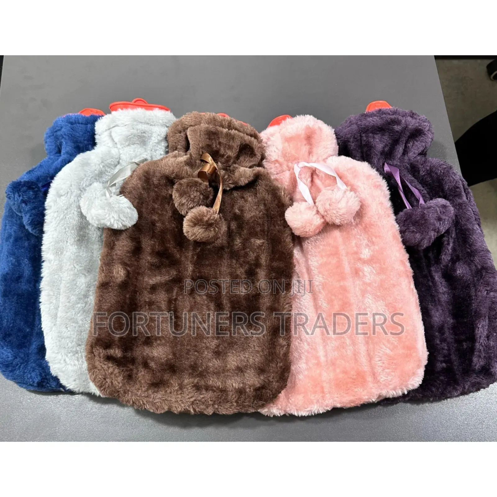 Hot Water Bottle With Fur Fleece Cover