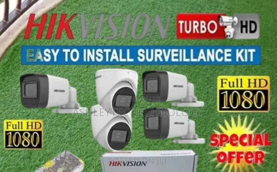 Full Night Vision Hikvision 5 1080p CCTV Cameras Full Kit