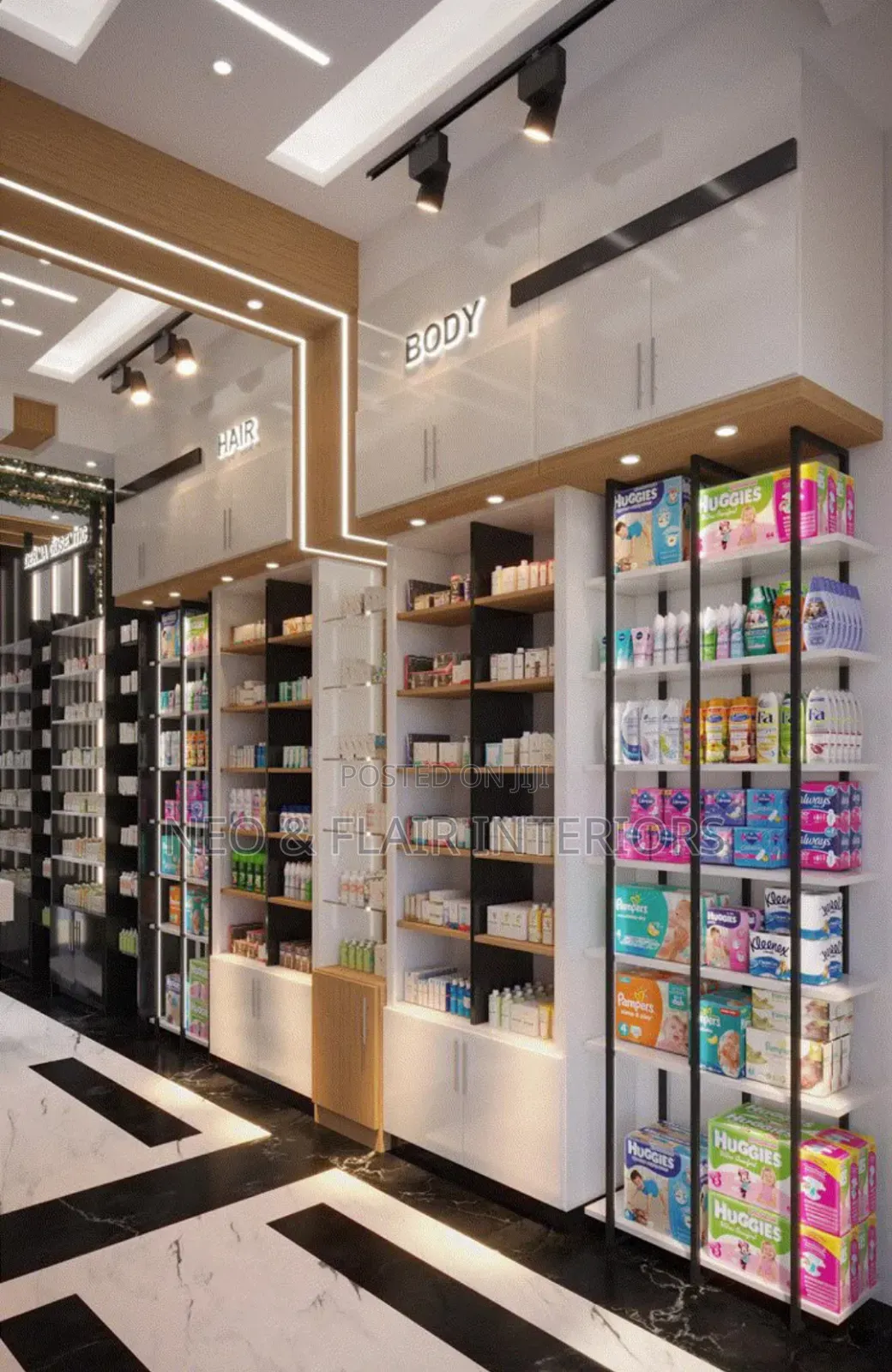 Cosmetics Shop Shelving Unit