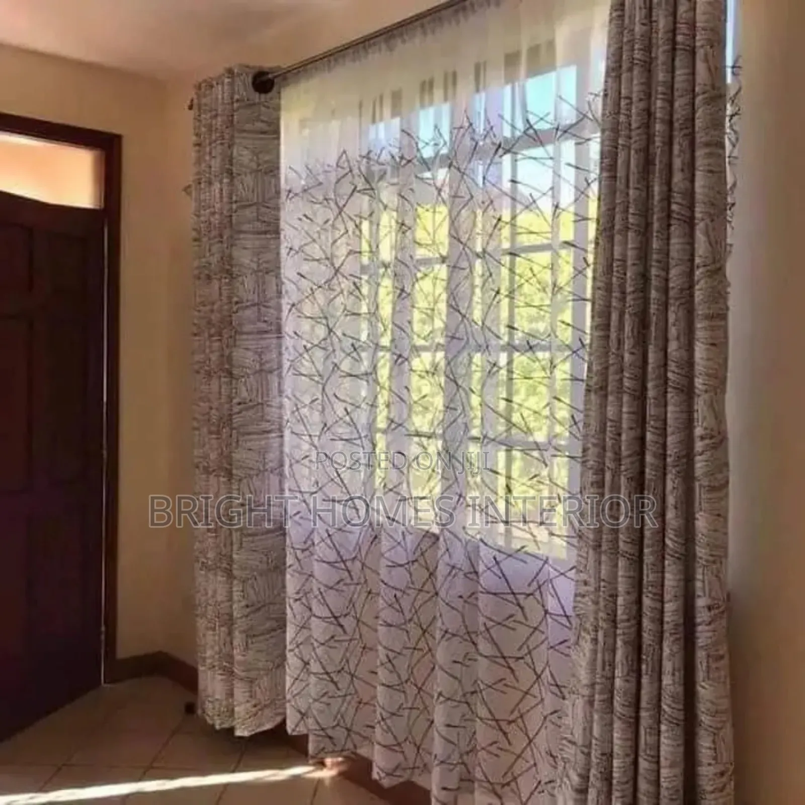 Brown Pattern Curtain Quality Brown Curtain