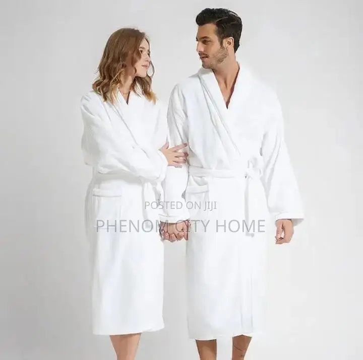 White Pure Cotton Bathrobes Available
