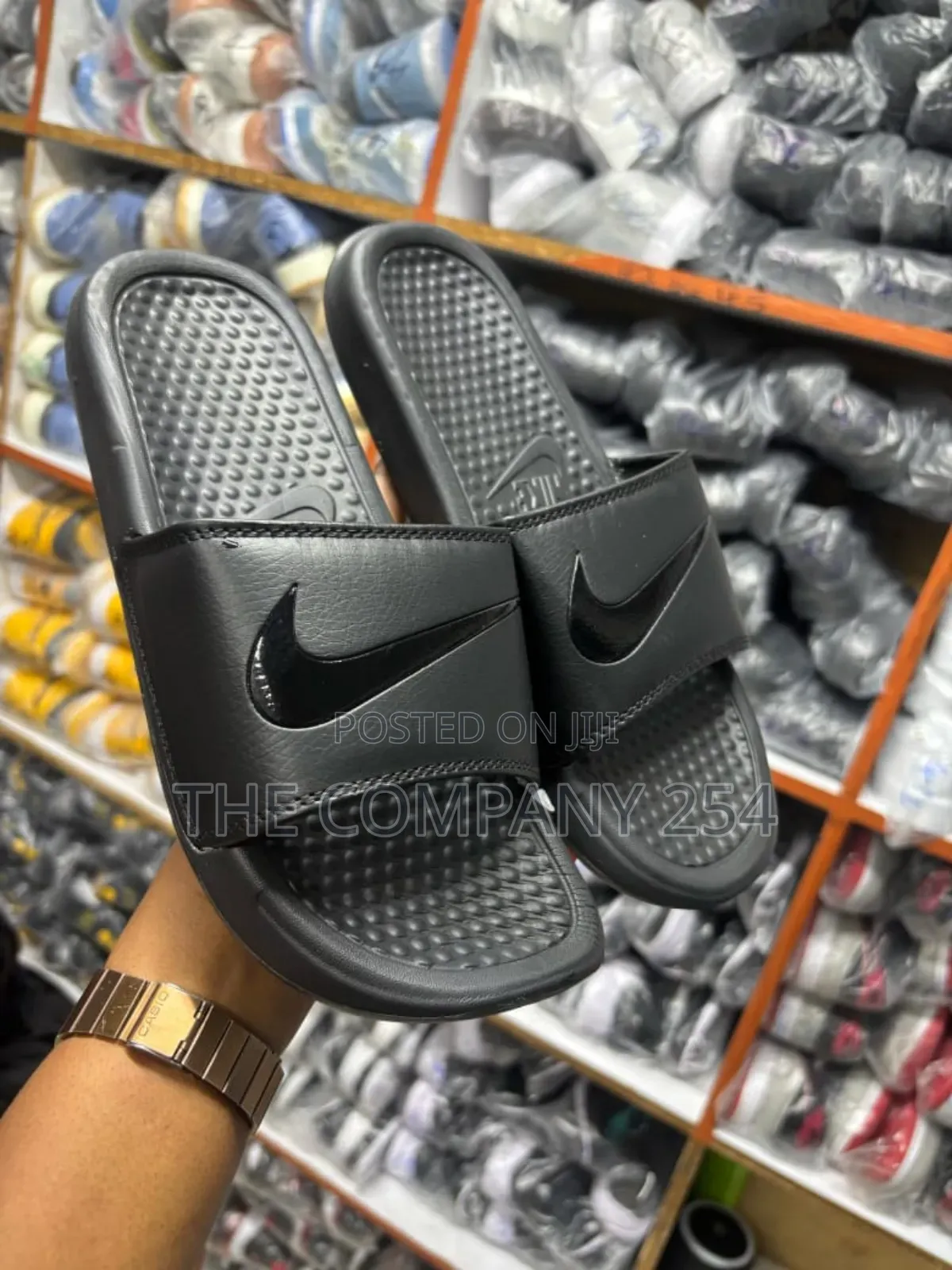 Quality Branded Nike Rubber Sole Open Slides Shoes