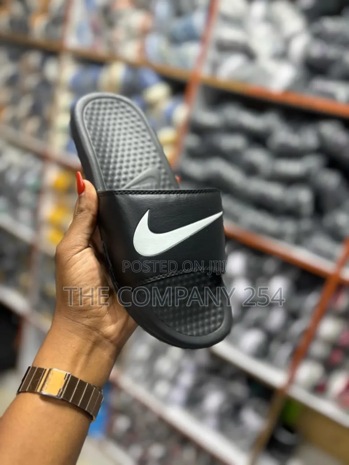 Quality Branded Nike Rubber Sole Open Slides Shoes