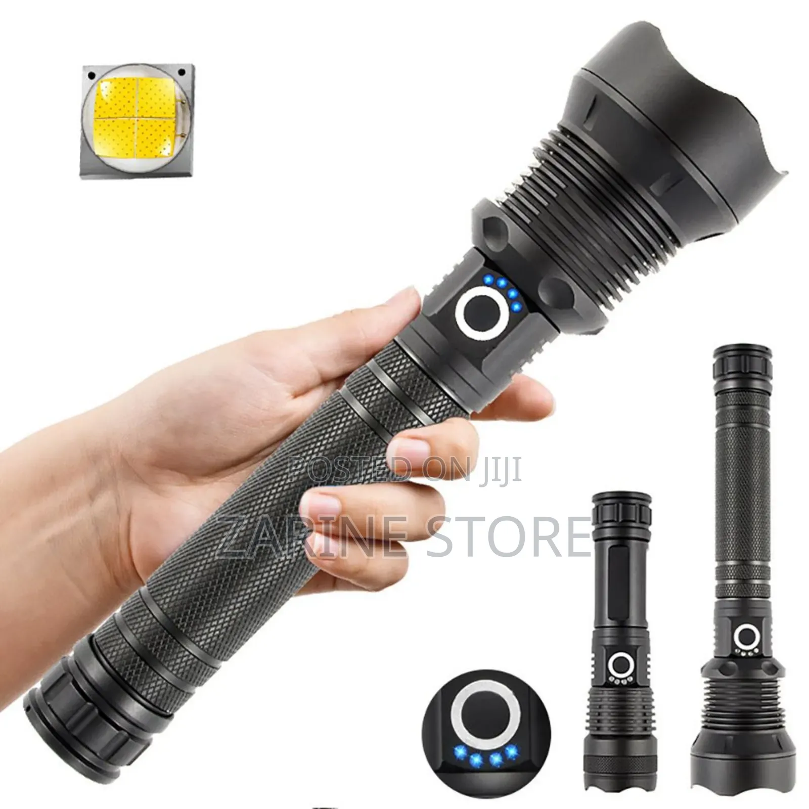 Power Style P70 Rechargeable Zooming Torch With 2 Batteries 3.7v 26650
