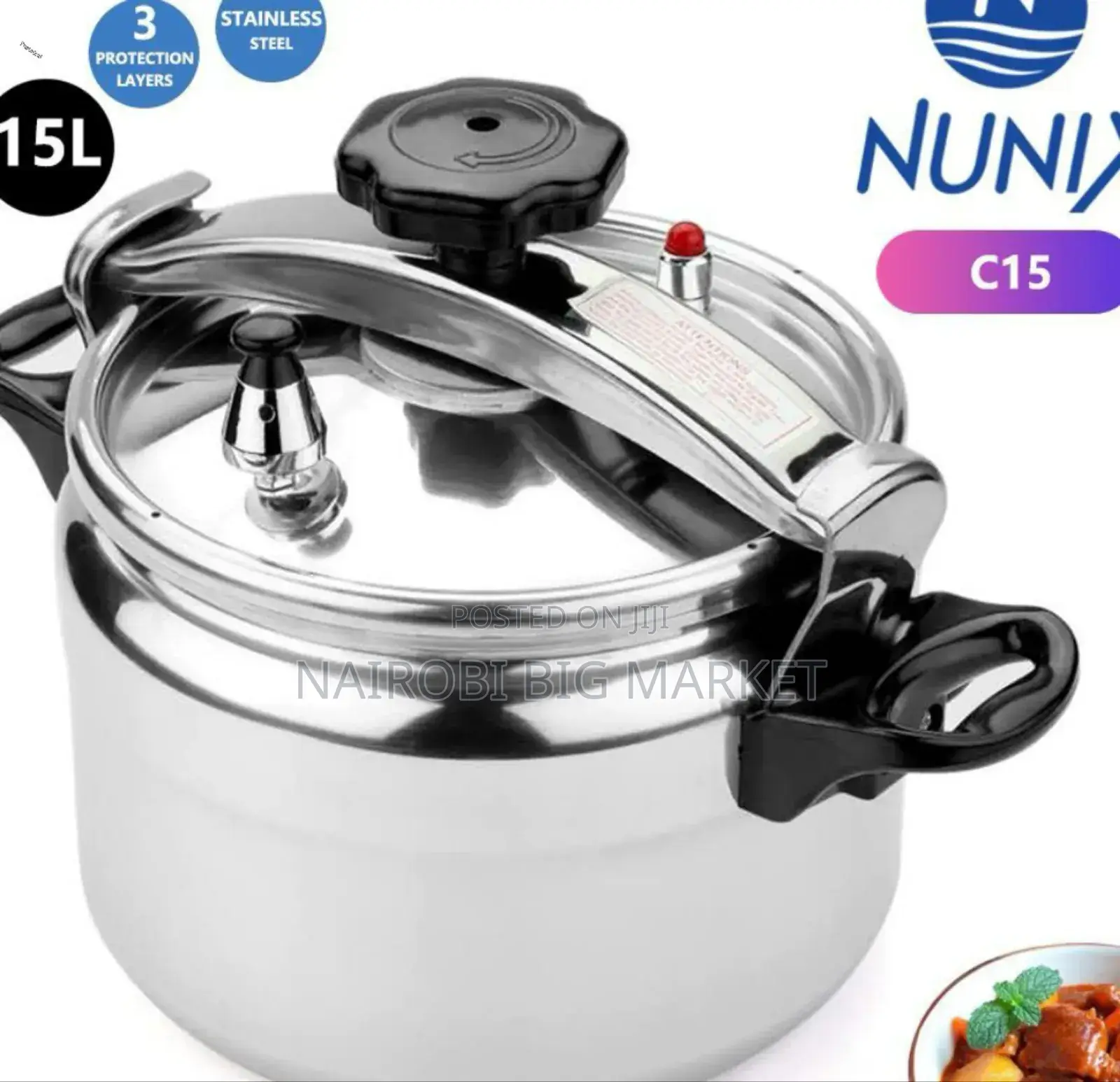 New Arrivals 15l Nunix Manual Pressure Cookerc