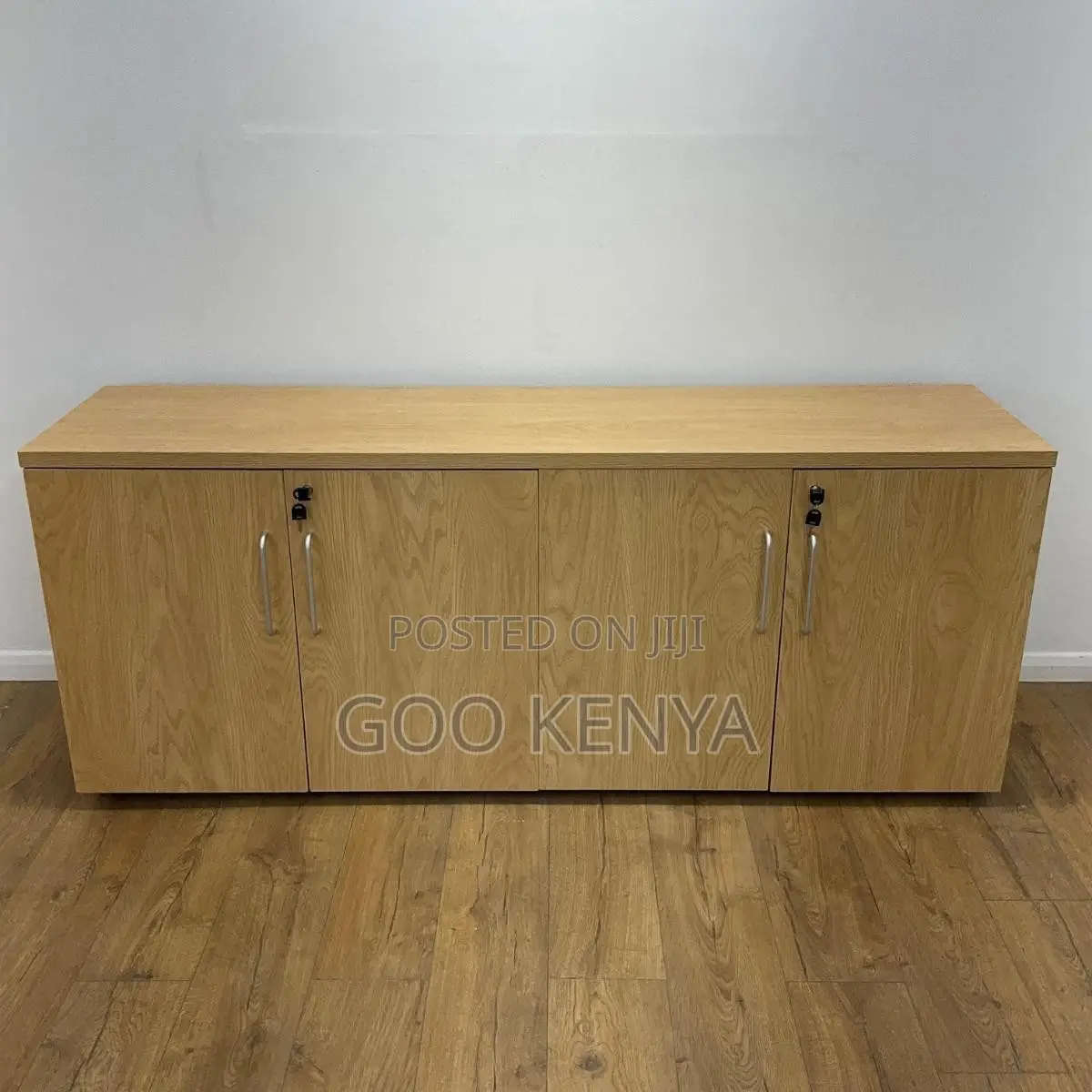 Office Cabinet ; 4-Door Storage Credenza Cabinet