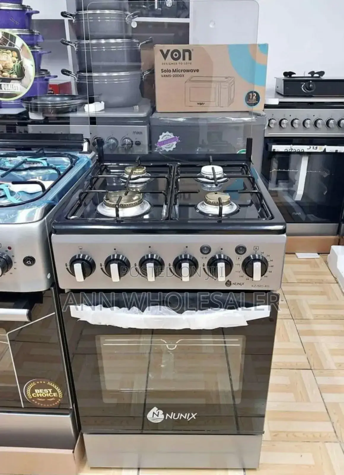 Stainless Steel Body Nunix Full Gas Cooker