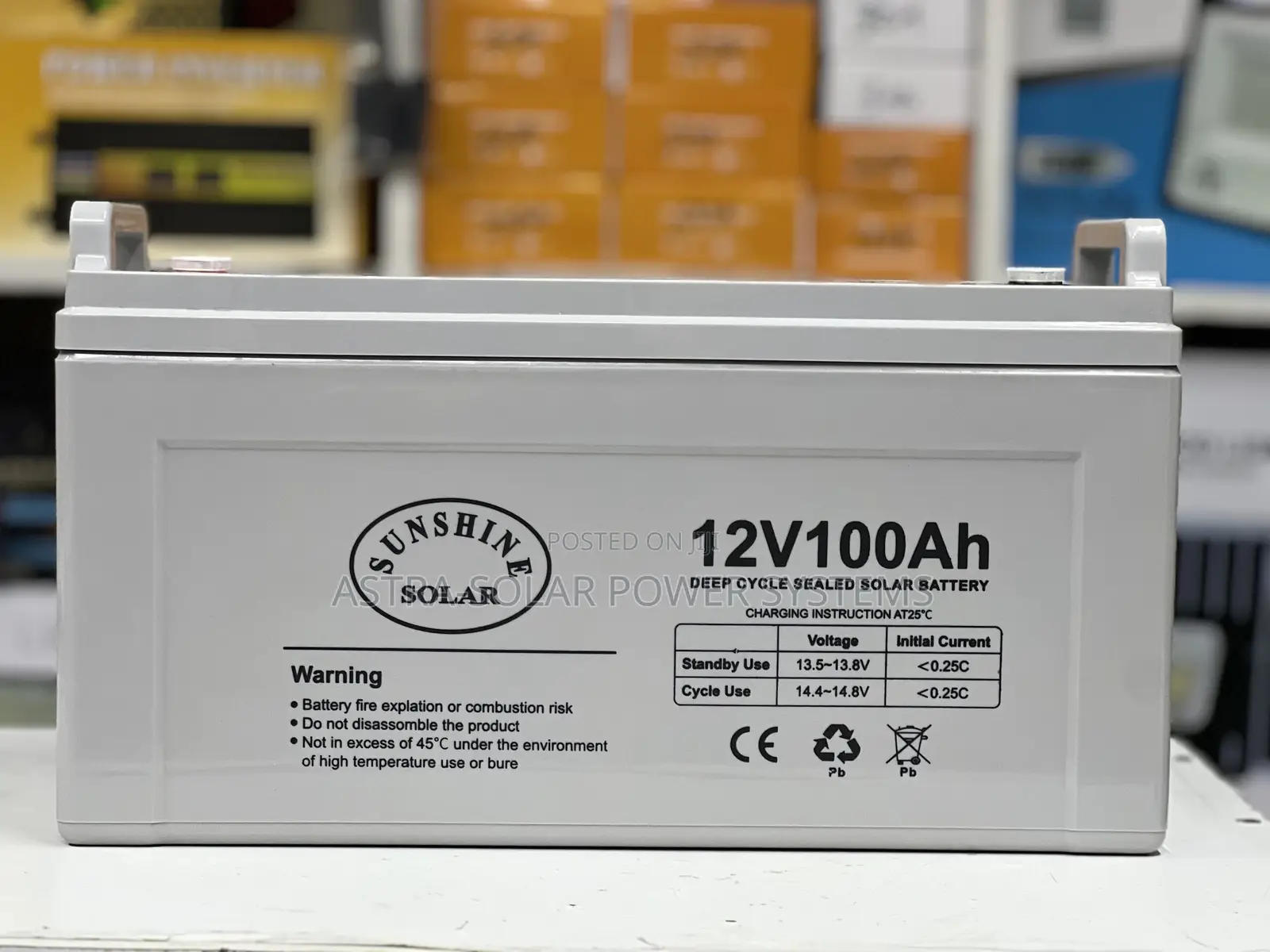Sunshine Solar 12v 100ah Gel Battery