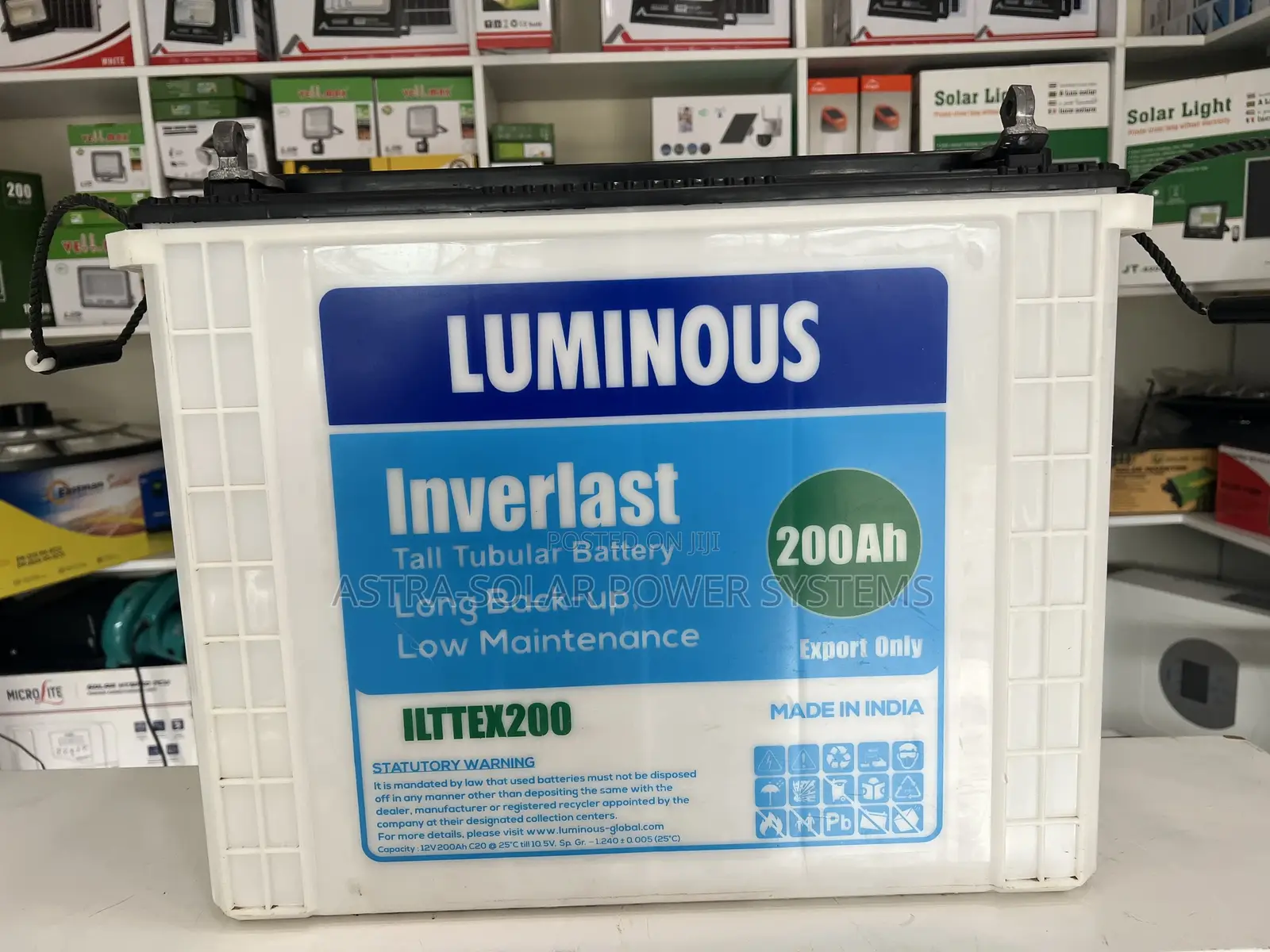 Luminous 12v 200ah Tall Tubular Battery