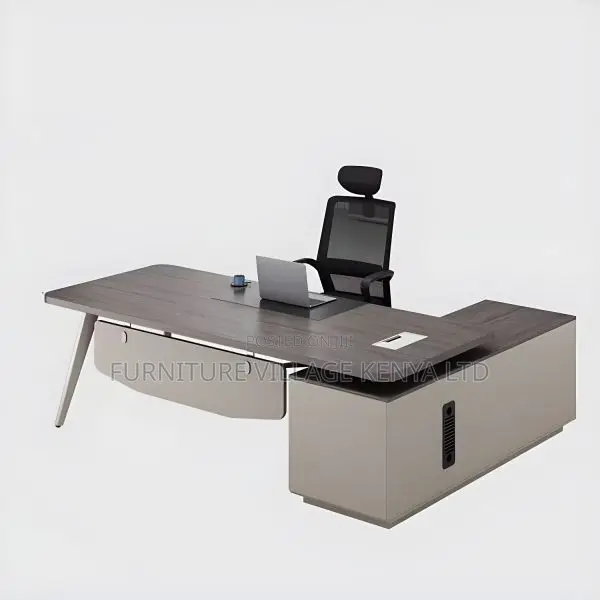 Office Tables:1.8 Meter L-Shape Premium Boss Desk With Stand
