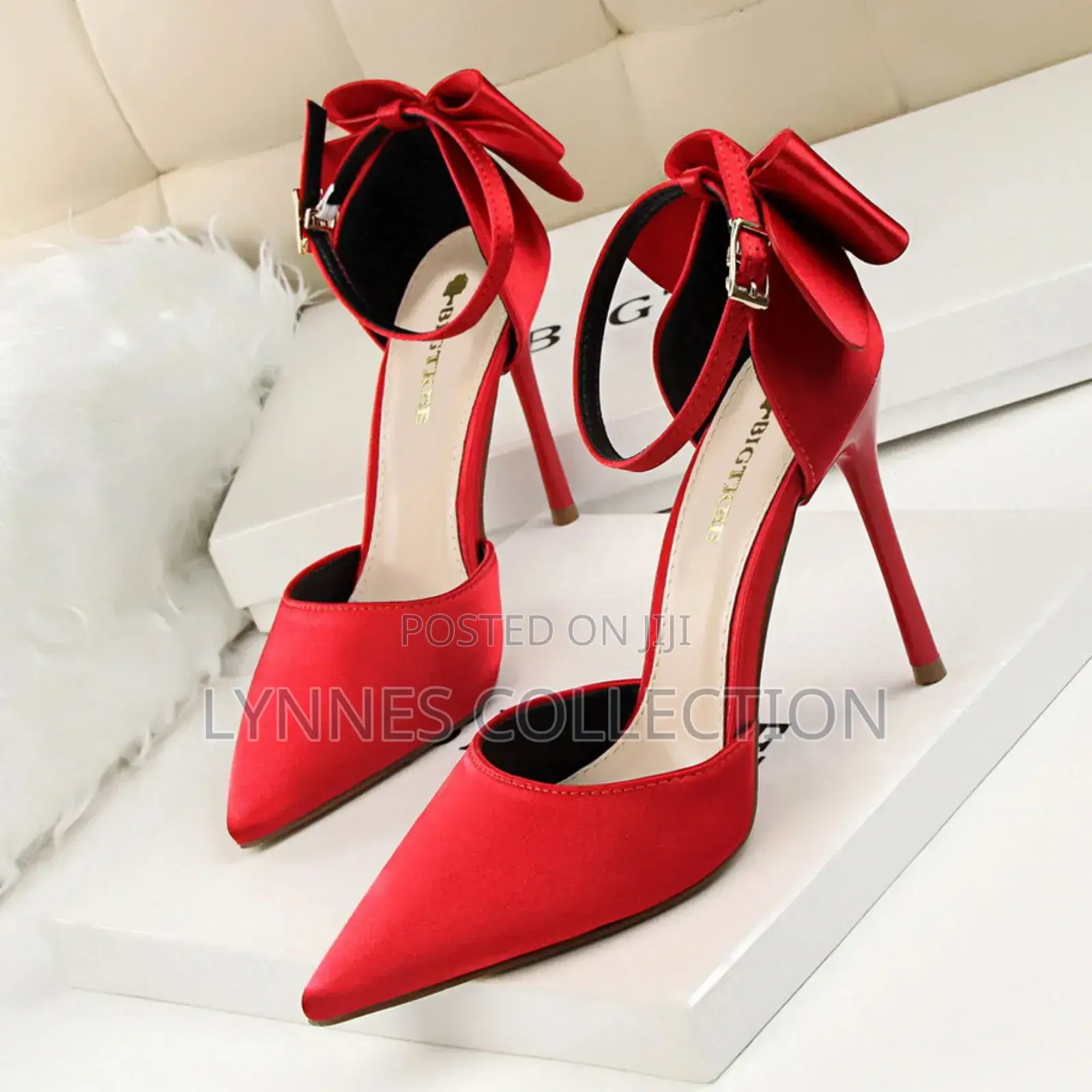 Big Tree Luxury Stilettos Ribbon,Ladies Heels