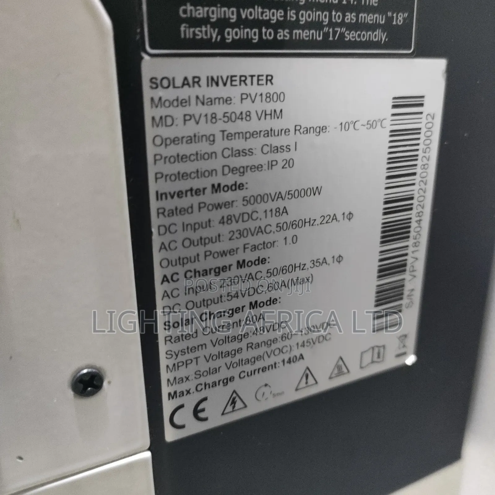 5.5kva - 5.12kwh Office/Home Lithium Backup System Free Installation