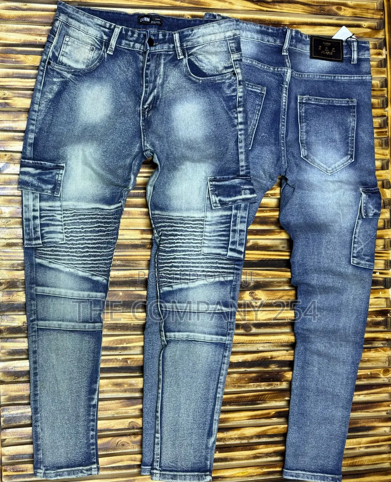 Quality Denim Men Designer Side Pocket Trousers