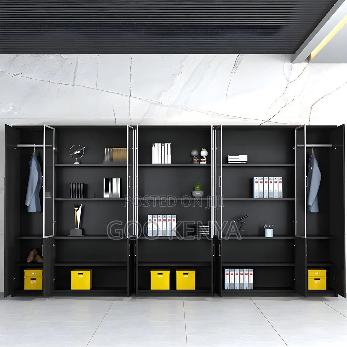 Office Cabinet ; 3-Door Wooden Office Cabinet