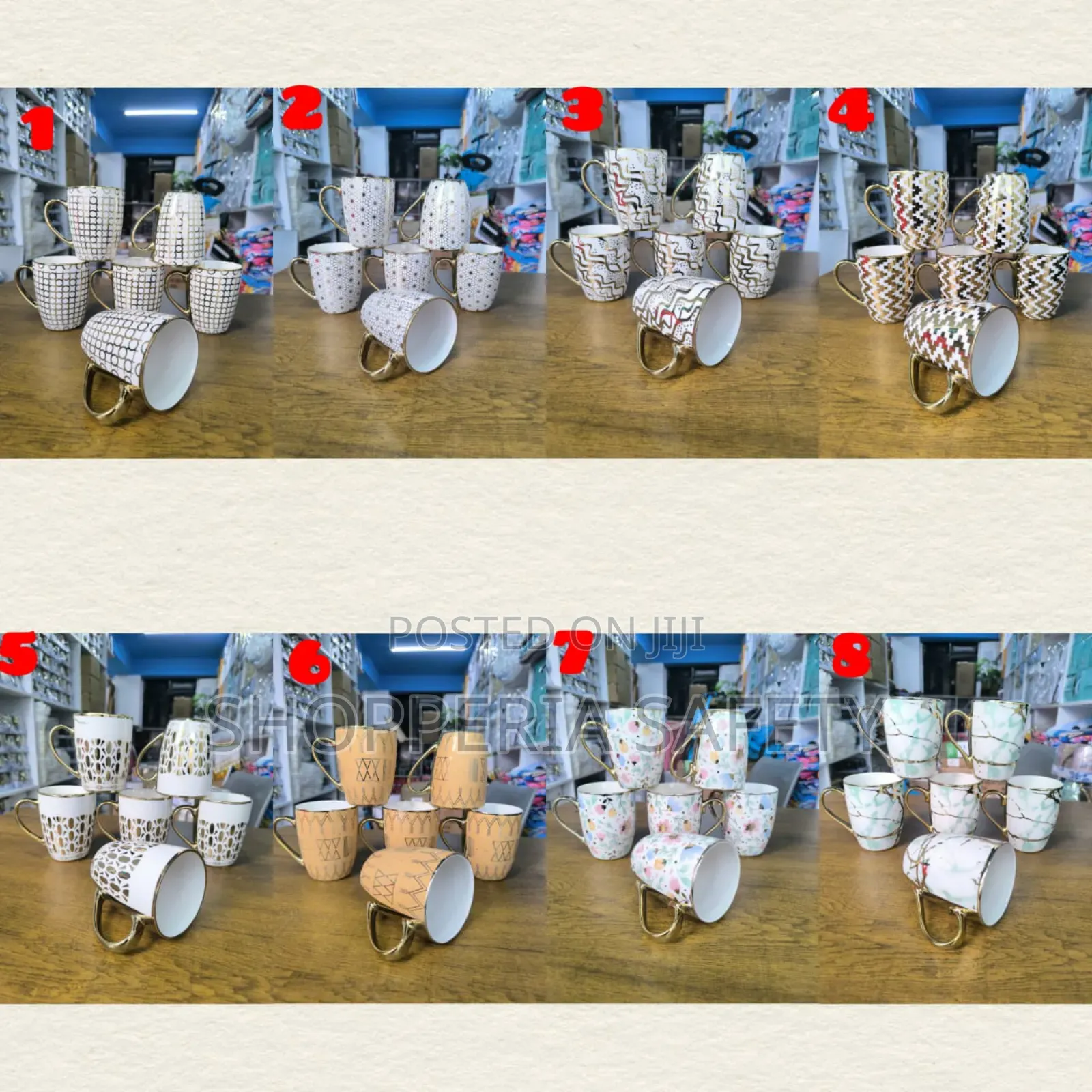 Coffee Mugs With Gold Line