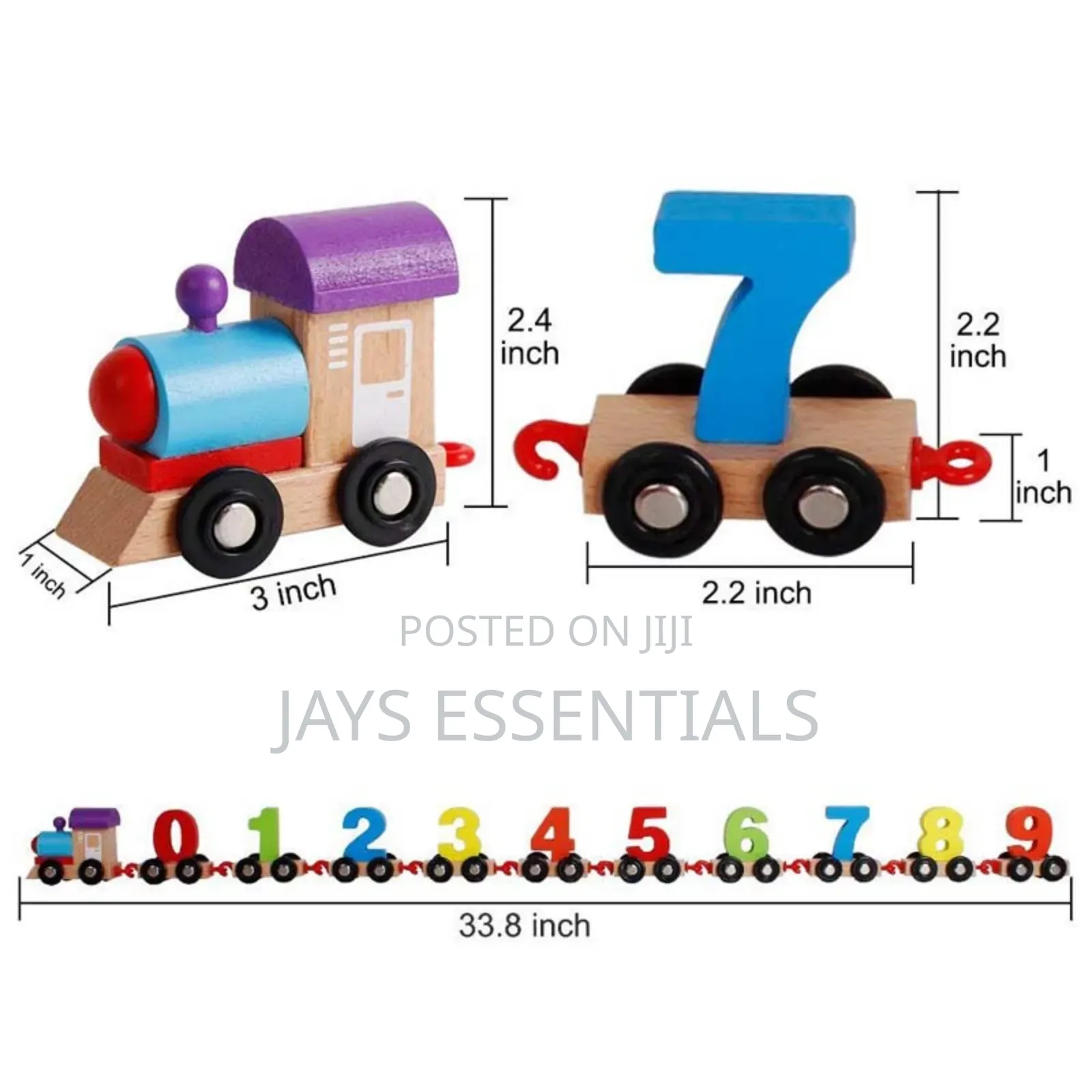 Montessori Wooden Number Train
