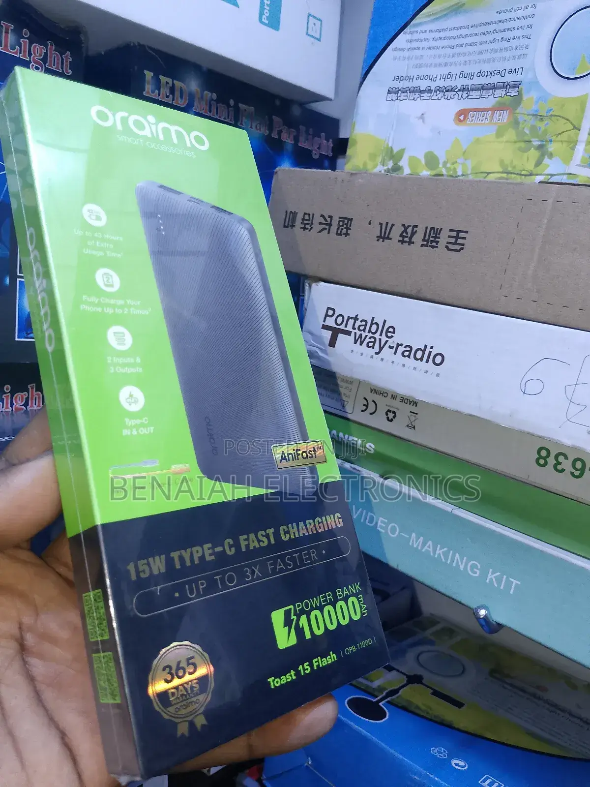10000 Mah Oraimo Powerbank.Superfast Up to 3*Faster