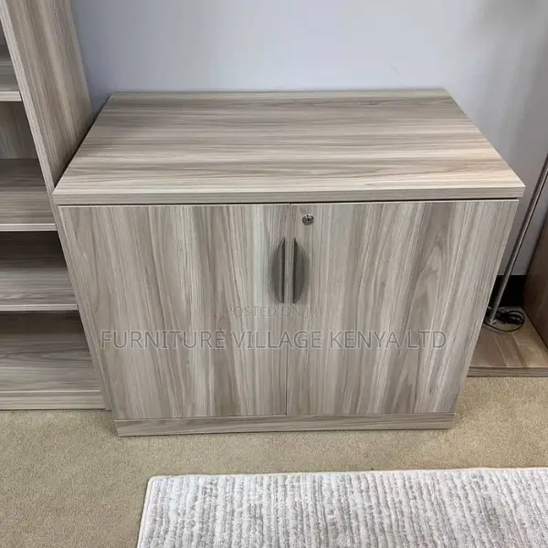 Cabinets: Mini Wooden Office Credenza With Dual Doors