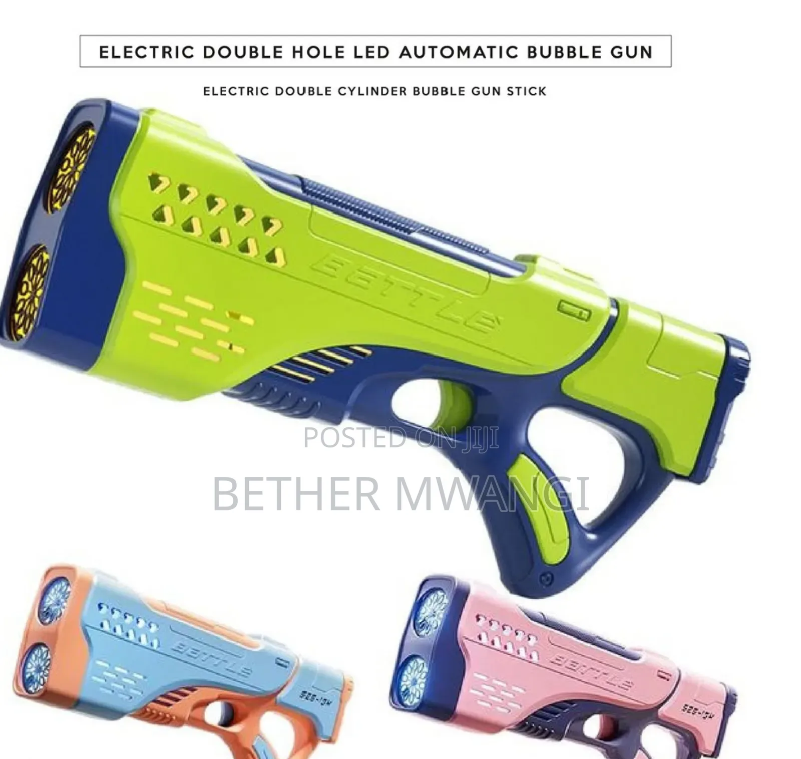 Electric Double Hole Led Automatic Bubble Gun in Kenya