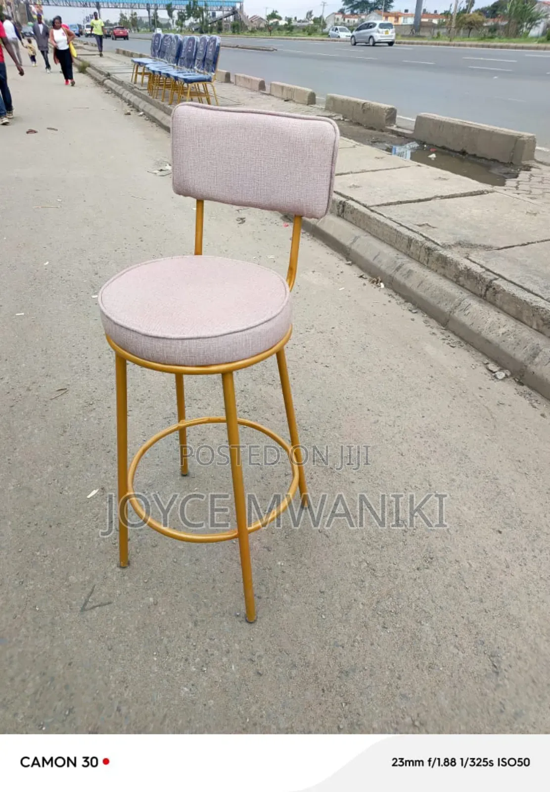 Kitchen Stools or Counter Stools, Baige and Gold 