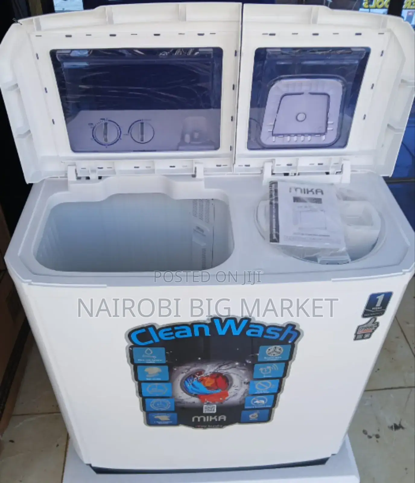 New Arrivals Mika 10kg Twin Tub Washing Machine T/6